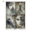 ludzkie twarze, ćmy trupie główki, kruki, nagie drzewa, gotyk, secesja, vintage, melancholia, fantasy*human faces, moths, skulls, ravens, bare trees, Gothic, Art Nouveau, vintage, melancholy, fantasy